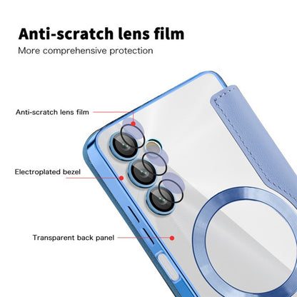 Capa MagSafe para Samsung Galaxy A05s A057, Techsuit, SmartMag Book, Azul