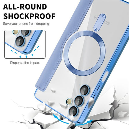 Capa MagSafe para Samsung Galaxy A05s A057, Techsuit, SmartMag Book, Azul
