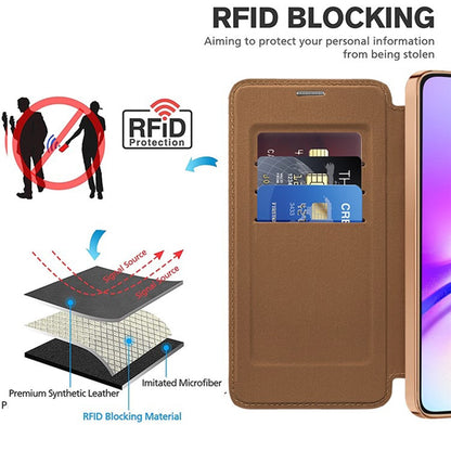 Capa MagSafe para Samsung Galaxy A05s A057, Techsuit, SmartMag Book, Castanha