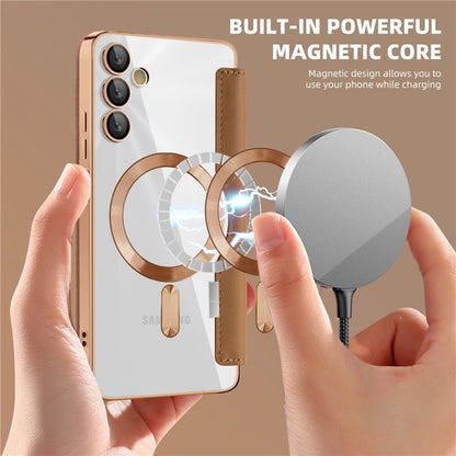 Capa MagSafe para Samsung Galaxy A05s A057, Techsuit, SmartMag Book, Castanha