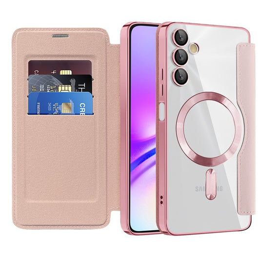 Capa MagSafe para Samsung Galaxy A05s A057, Techsuit, SmartMag Book, Rosa