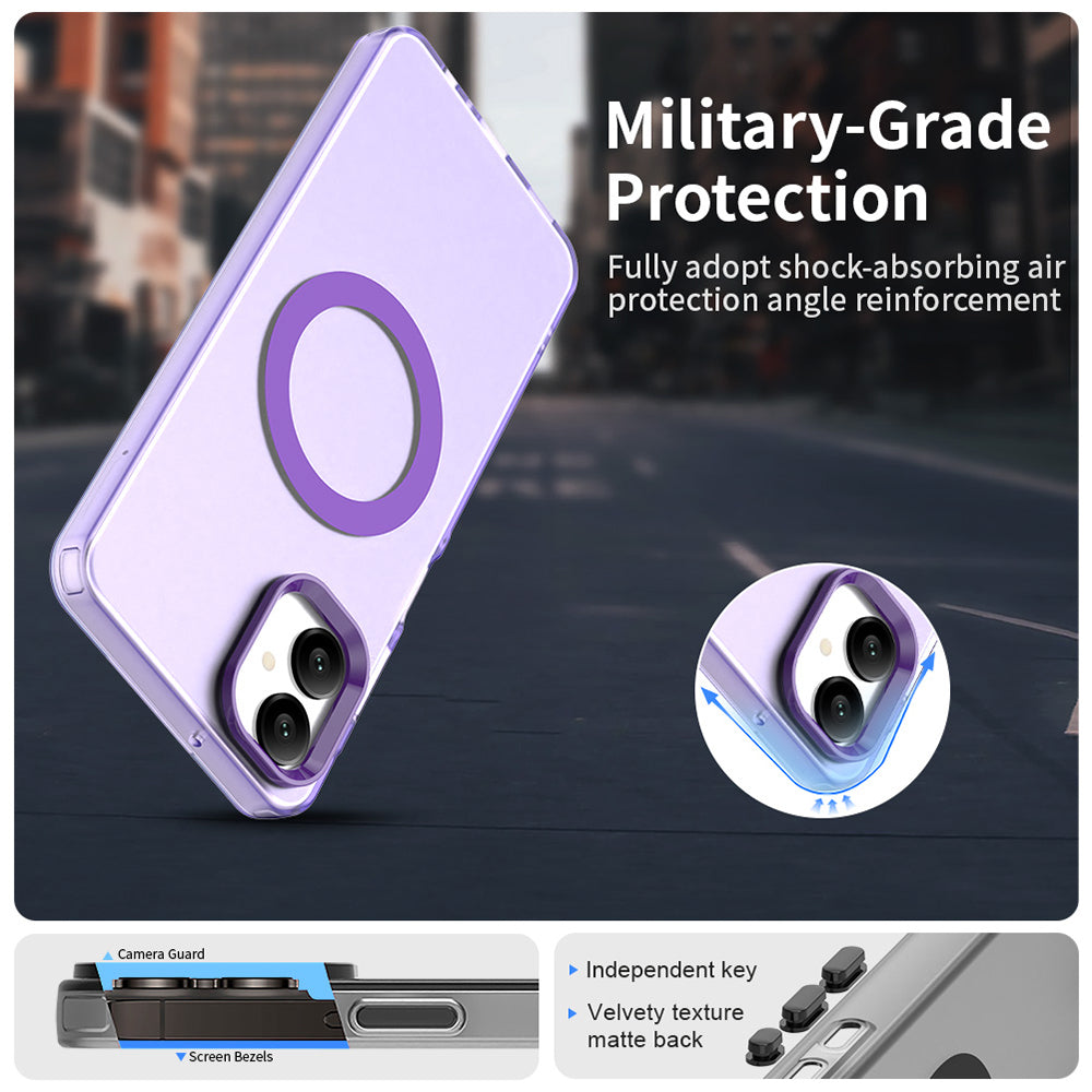 Capa MagSafe para Samsung Galaxy A06 A065, Techsuit, CandyCase, Roxo
