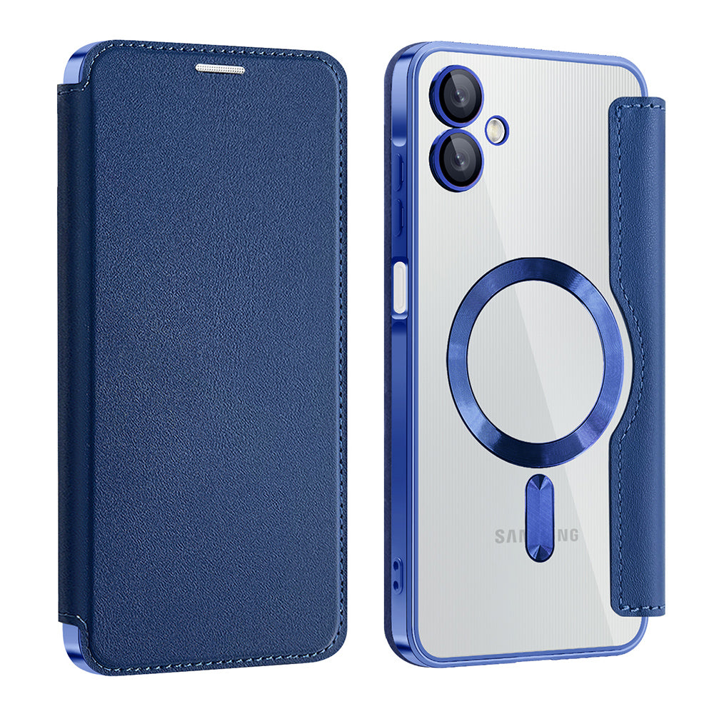 Capa MagSafe para Samsung Galaxy A06 A065, Techsuit, SmartMag Book, Azul