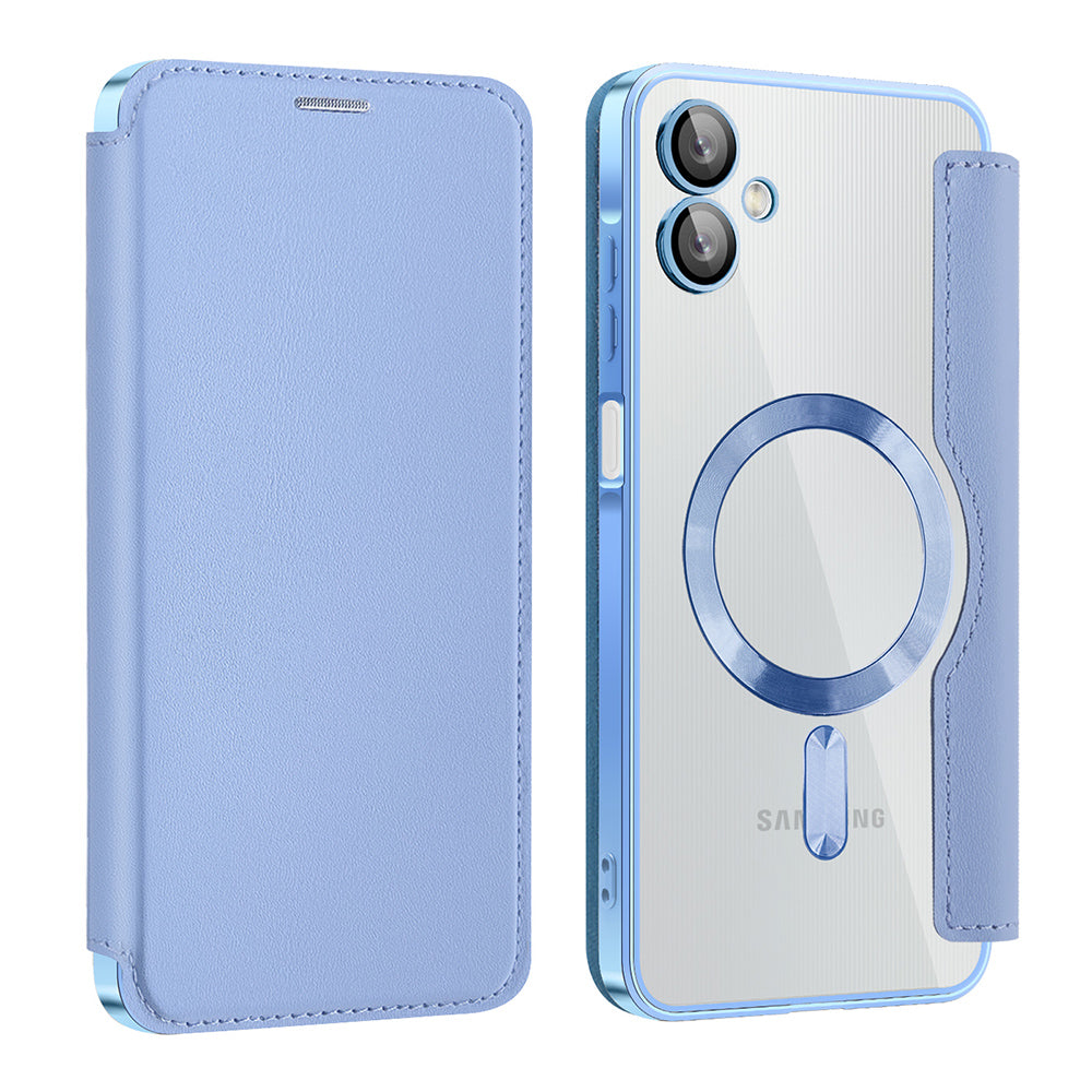 Capa MagSafe para Samsung Galaxy A06 A065, Techsuit, SmartMag Book, Azul