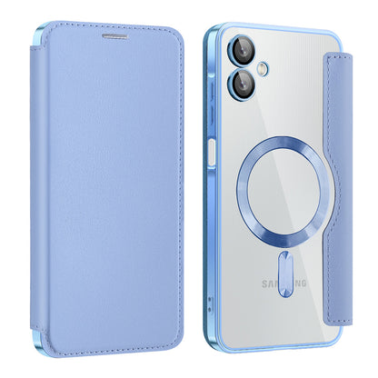 Capa MagSafe para Samsung Galaxy A06 A065, Techsuit, SmartMag Book, Azul