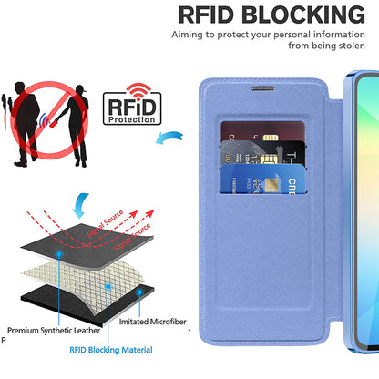 Capa MagSafe para Samsung Galaxy A06 A065, Techsuit, SmartMag Book, Azul