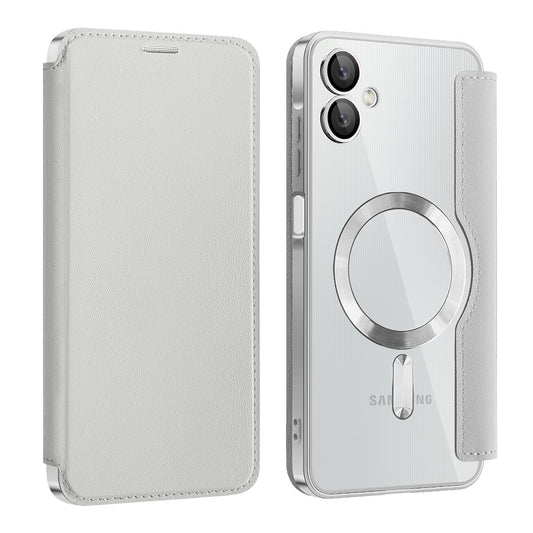Capa MagSafe para Samsung Galaxy A06 A065, Techsuit, SmartMag Book, Cinzento