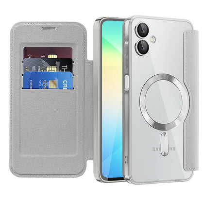 Capa MagSafe para Samsung Galaxy A06 A065, Techsuit, SmartMag Book, Cinzento