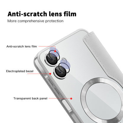 Capa MagSafe para Samsung Galaxy A06 A065, Techsuit, SmartMag Book, Cinzento