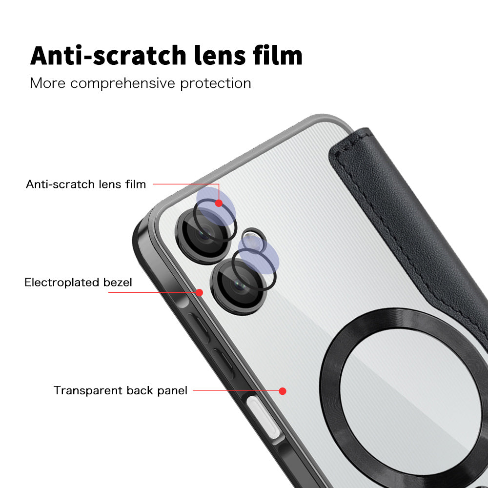 Capa MagSafe para Samsung Galaxy A06 A065, Techsuit, SmartMag Book, Preta