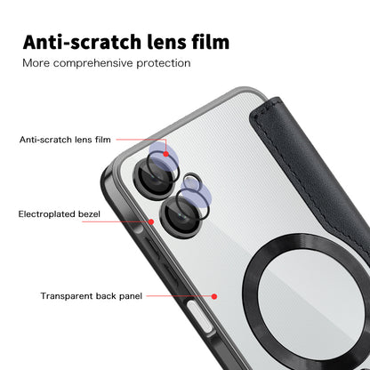 Capa MagSafe para Samsung Galaxy A06 A065, Techsuit, SmartMag Book, Preta