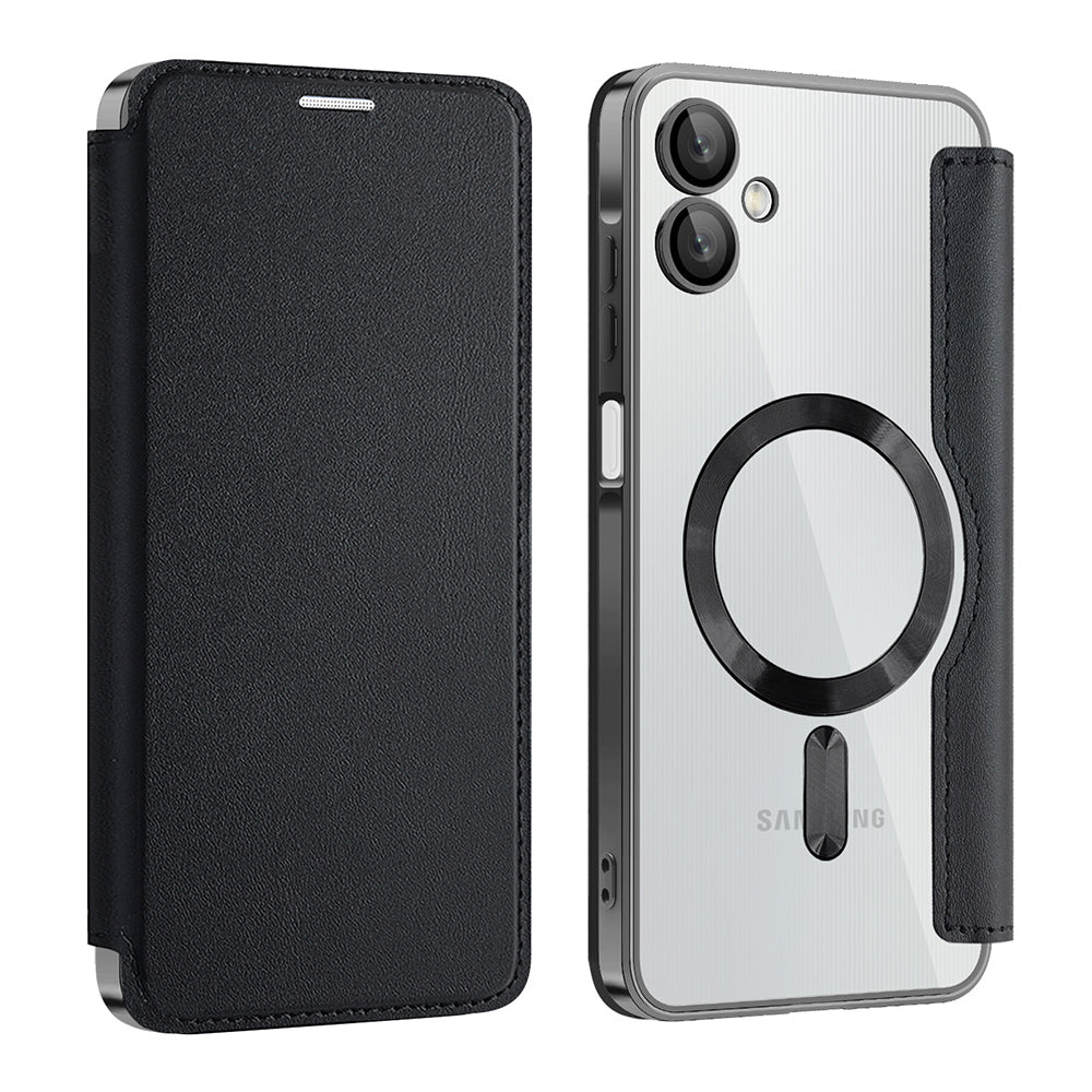 Capa MagSafe para Samsung Galaxy A06 A065, Techsuit, SmartMag Book, Preta