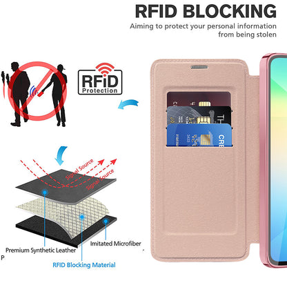 Capa MagSafe para Samsung Galaxy A06 A065, Techsuit, SmartMag Book, Rosa
