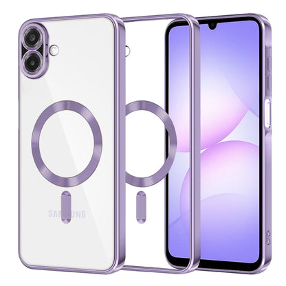 Capa MagSafe para Samsung Galaxy A07 4G A075, Techsuit, Luxury Crystal, Roxo Claro