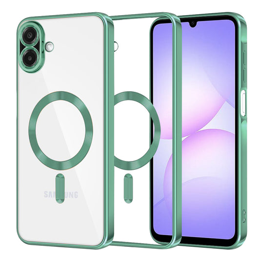 Capa MagSafe para Samsung Galaxy A07 4G A075, Techsuit, Luxury Crystal, Verde Claro