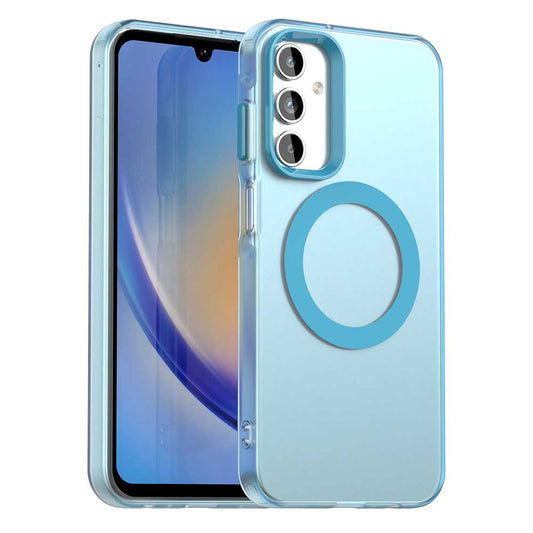 Capa MagSafe para Samsung Galaxy A15 5G A156 / A15 A155, Techsuit, CandyCase, Azul