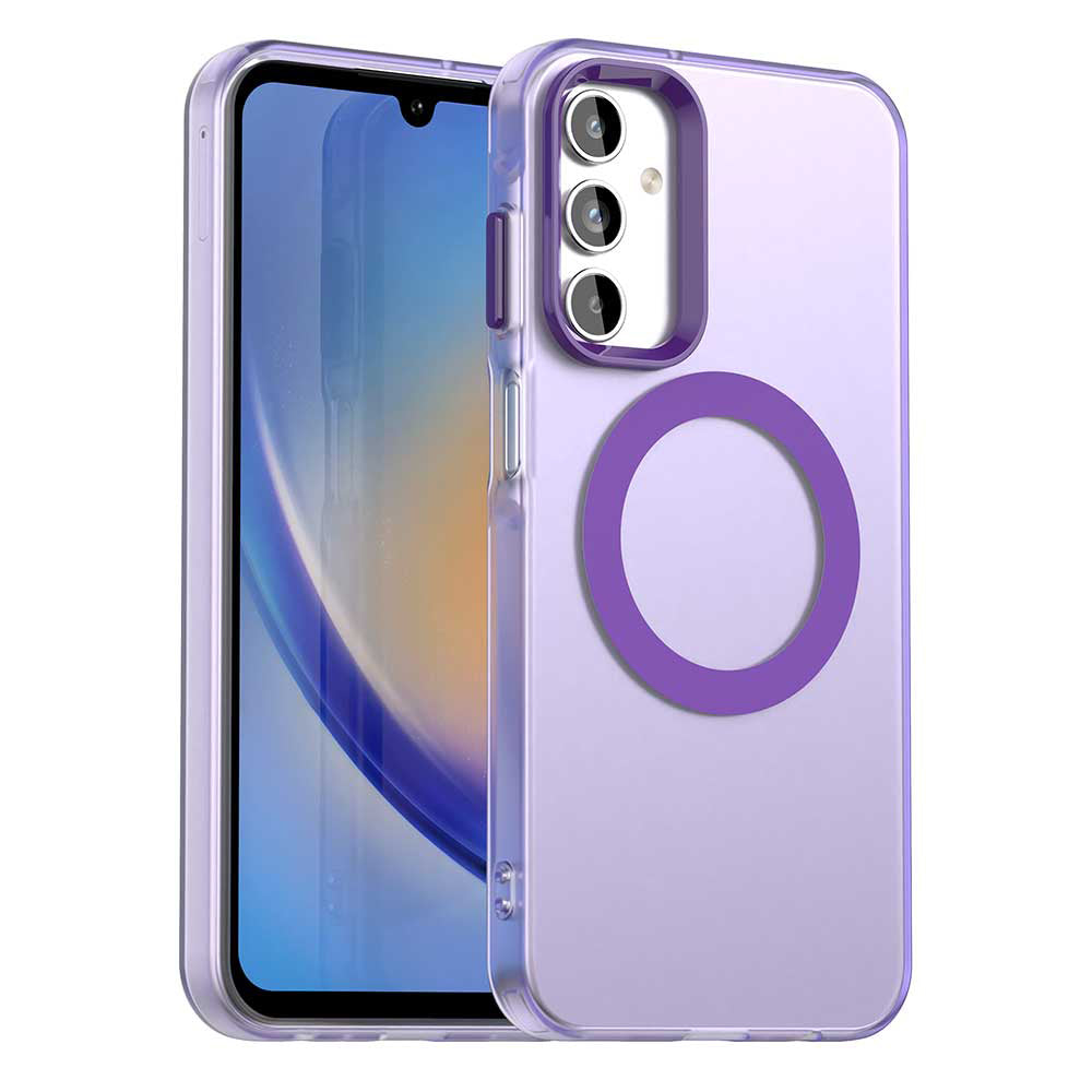 Capa MagSafe para Samsung Galaxy A15 5G A156 / A15 A155, Techsuit, CandyCase, Roxo