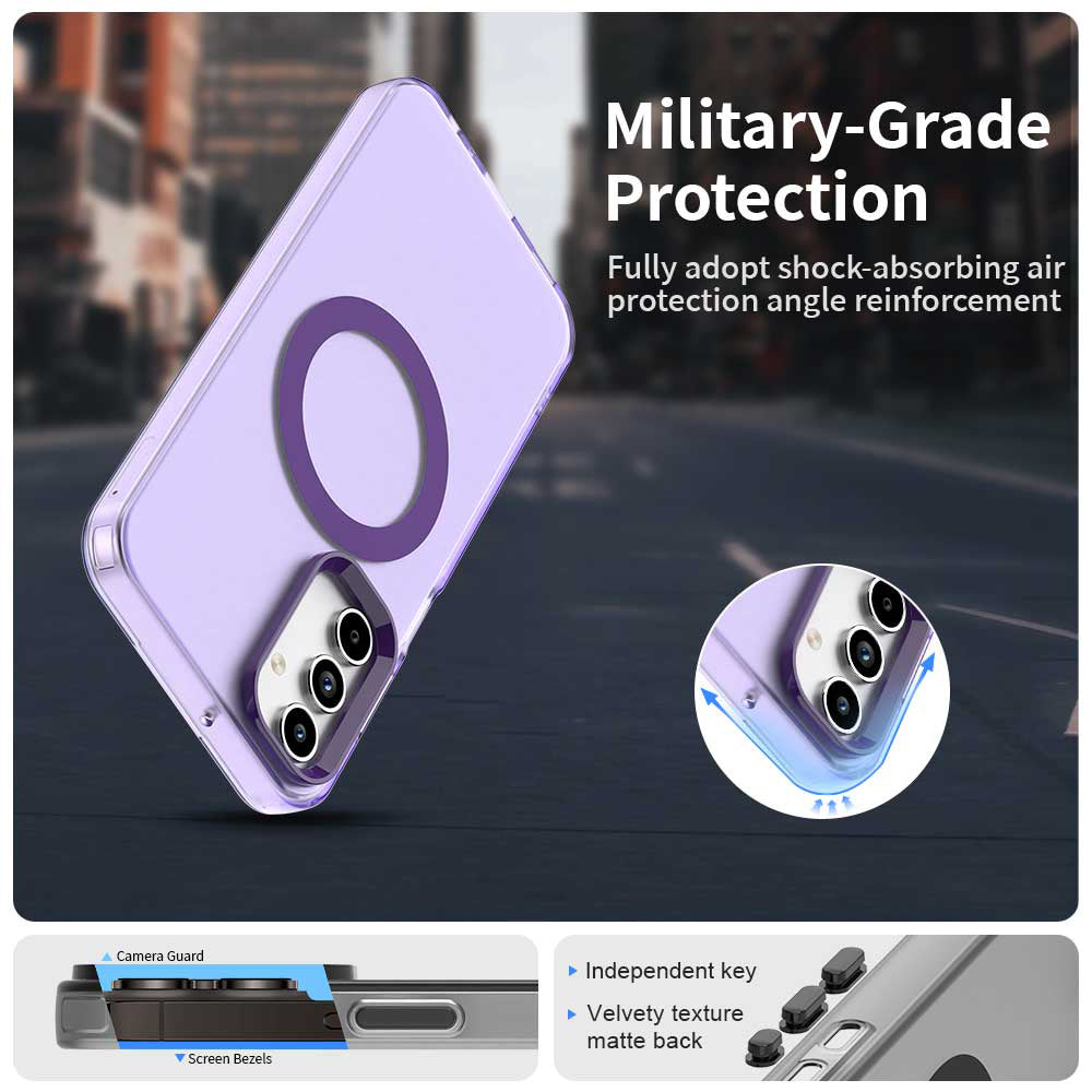Capa MagSafe para Samsung Galaxy A15 5G A156 / A15 A155, Techsuit, CandyCase, Roxo