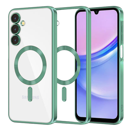 Capa MagSafe para Samsung Galaxy A15 5G A156 / A15 A155, Techsuit, Luxury Crystal, Verde Claro