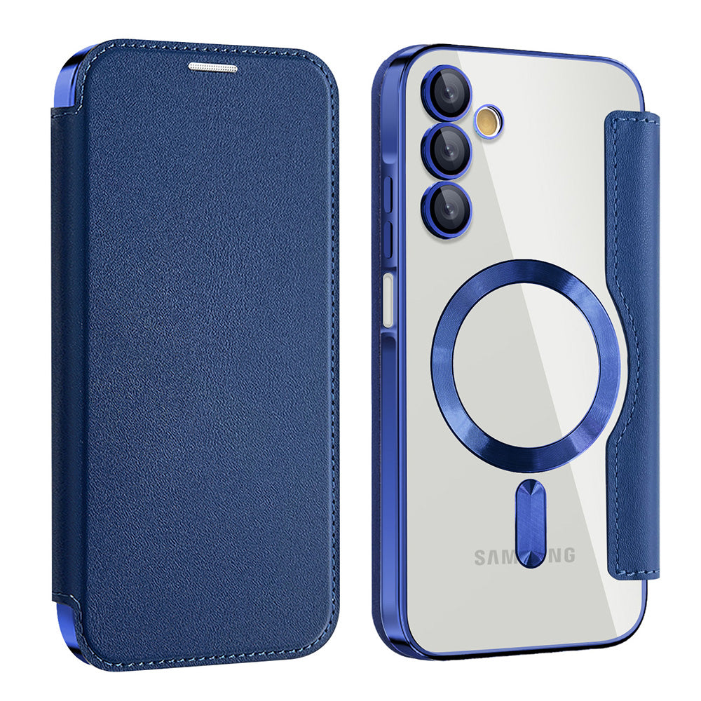 Capa MagSafe para Samsung Galaxy A15 5G A156 / A15 A155, Techsuit, SmartMag Book, Azul