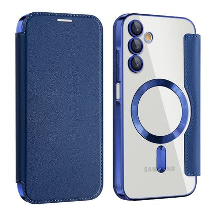 Capa MagSafe para Samsung Galaxy A15 5G A156 / A15 A155, Techsuit, SmartMag Book, Azul