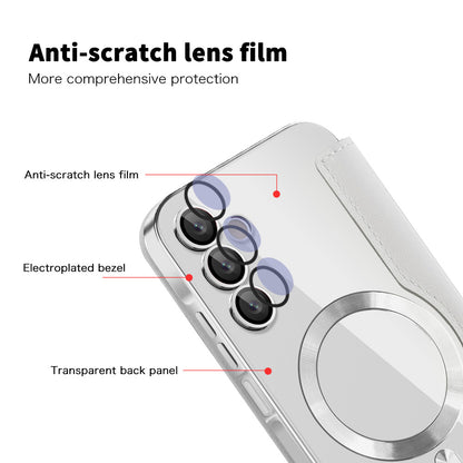 Capa MagSafe para Samsung Galaxy A15 5G A156 / A15 A155, Techsuit, SmartMag Book, Cinzento