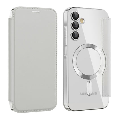 Capa MagSafe para Samsung Galaxy A15 5G A156 / A15 A155, Techsuit, SmartMag Book, Cinzento