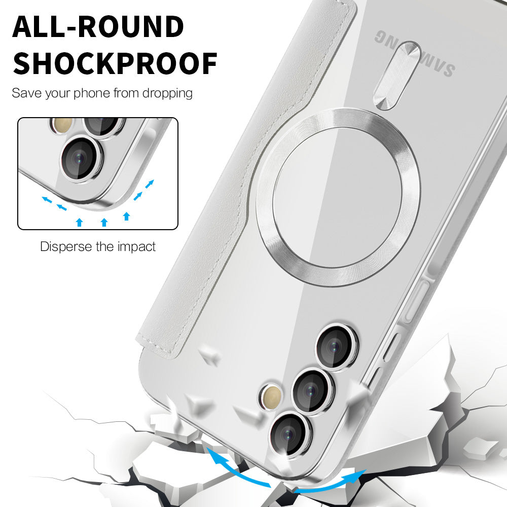 Capa MagSafe para Samsung Galaxy A15 5G A156 / A15 A155, Techsuit, SmartMag Book, Cinzento