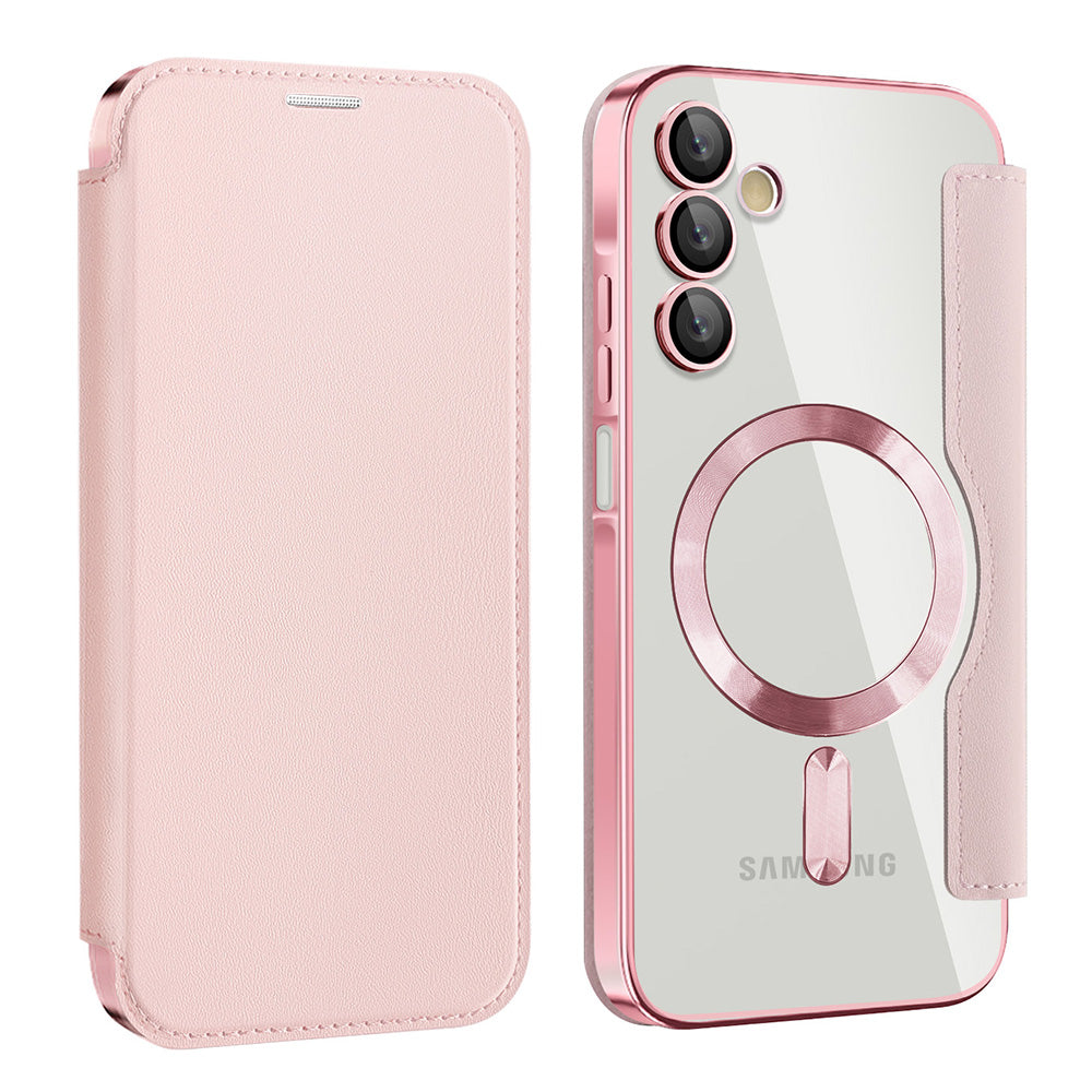 Capa MagSafe para Samsung Galaxy A15 5G A156 / A15 A155, Techsuit, SmartMag Book, Rosa
