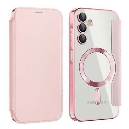 Capa MagSafe para Samsung Galaxy A15 5G A156 / A15 A155, Techsuit, SmartMag Book, Rosa