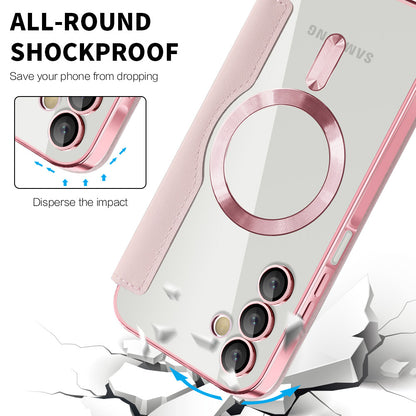 Capa MagSafe para Samsung Galaxy A15 5G A156 / A15 A155, Techsuit, SmartMag Book, Rosa