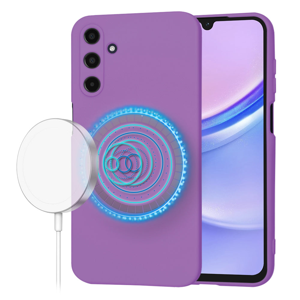 Capa MagSafe para Samsung Galaxy A15 A155, Techsuit, SoftFlex, Roxo