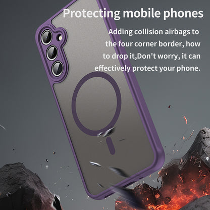 Capa MagSafe para Samsung Galaxy A16 5G A166 / A16 4G A165, Techsuit, HaloFrost II, Roxo