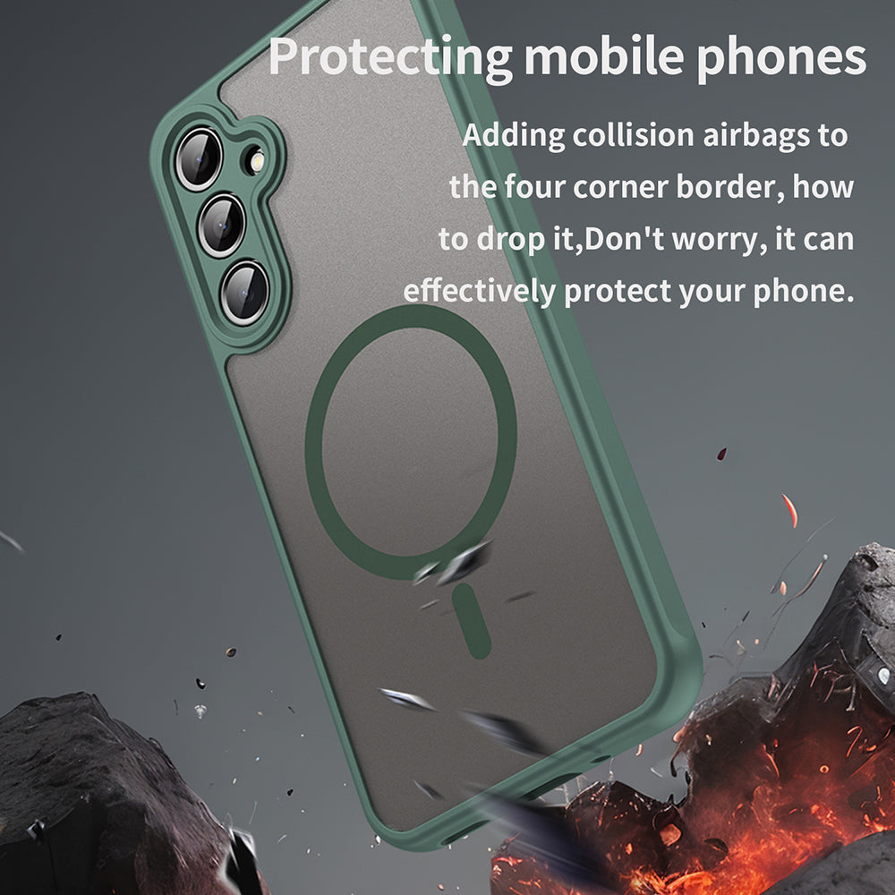 Capa MagSafe para Samsung Galaxy A16 5G A166 / A16 4G A165, Techsuit, HaloFrost II, Verde