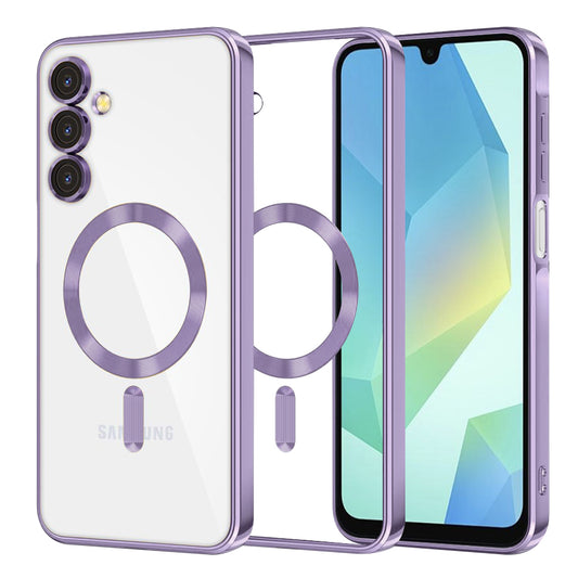 Capa MagSafe para Samsung Galaxy A16 5G A166 / A16 4G A165, Techsuit, Luxury Crystal, Roxo Claro