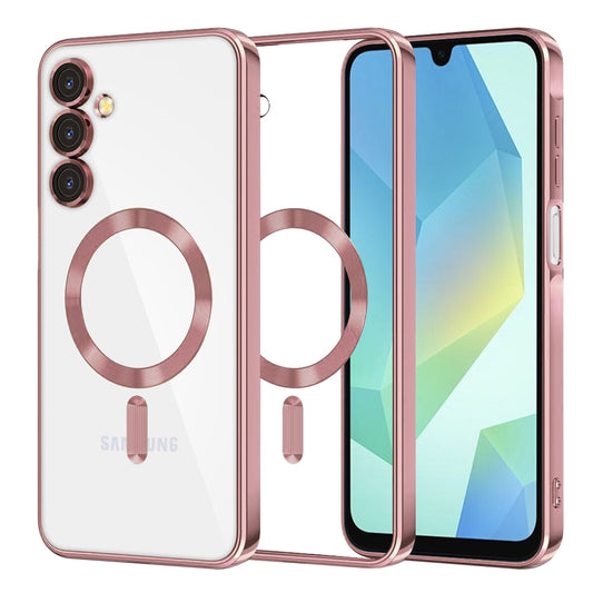 Capa MagSafe para Samsung Galaxy A16 5G A166 / A16 4G A165, Techsuit, Luxury Crystal, Rosa