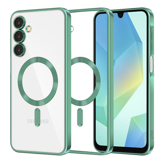 Capa MagSafe para Samsung Galaxy A16 5G A166 / A16 4G A165, Techsuit, Luxury Crystal, Verde Claro