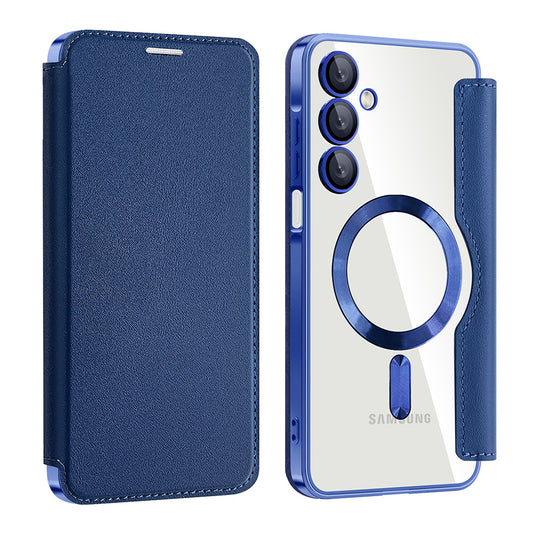 Capa MagSafe para Samsung Galaxy A16 5G A166 / A16 4G A165, Techsuit, SmartMag Book, Azul