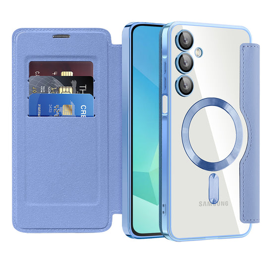 Capa MagSafe para Samsung Galaxy A16 5G A166 / A16 4G A165, Techsuit, SmartMag Book, Azul