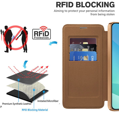 Capa MagSafe para Samsung Galaxy A16 5G A166 / A16 4G A165, Techsuit, SmartMag Book, Castanha