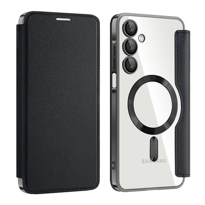Capa MagSafe para Samsung Galaxy A16 5G A166 / A16 4G A165, Techsuit, SmartMag Book, Preta