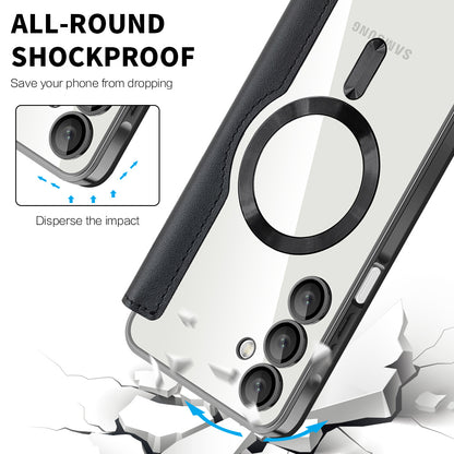 Capa MagSafe para Samsung Galaxy A16 5G A166 / A16 4G A165, Techsuit, SmartMag Book, Preta