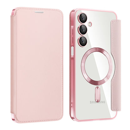 Capa MagSafe para Samsung Galaxy A16 5G A166 / A16 4G A165, Techsuit, SmartMag Book, Rosa