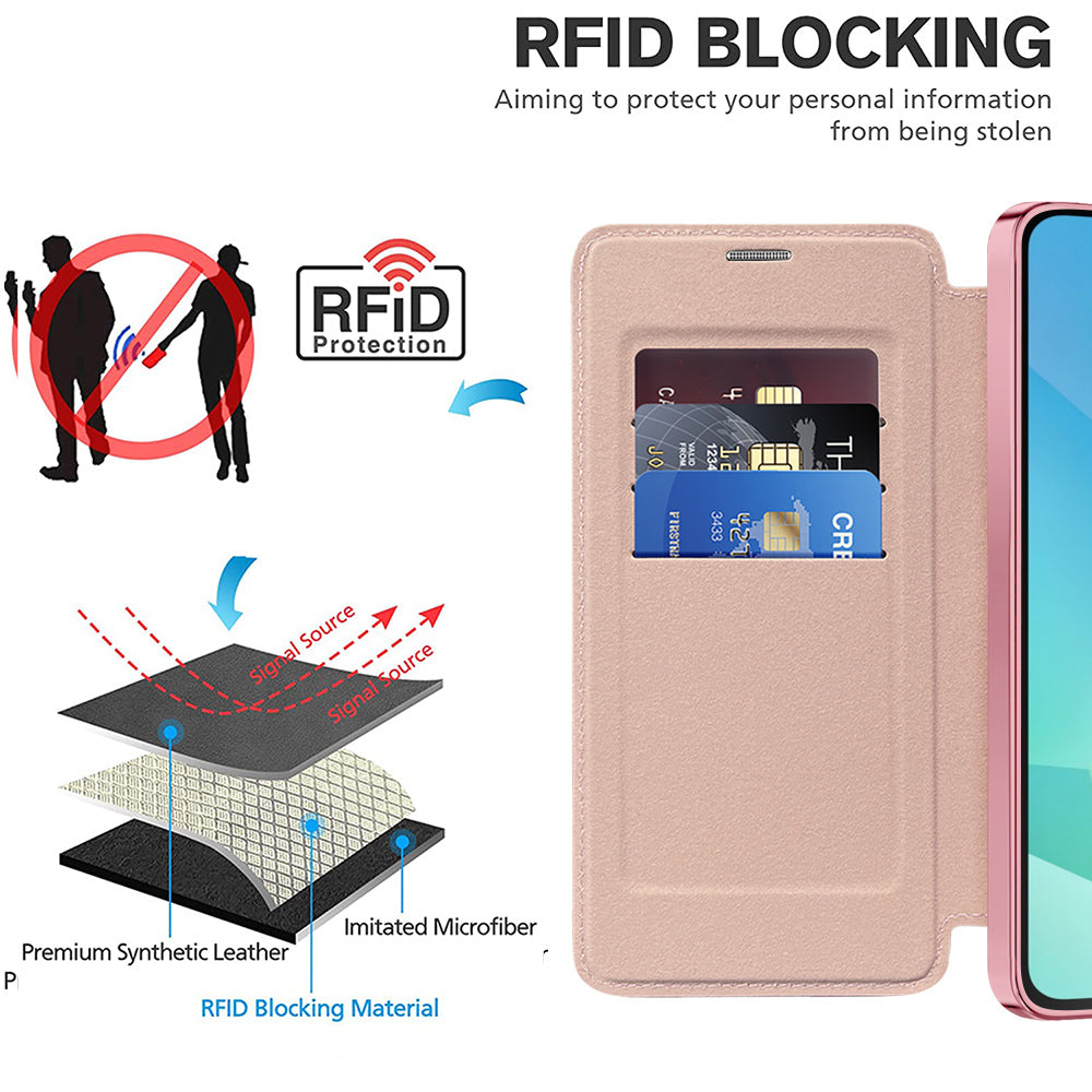 Capa MagSafe para Samsung Galaxy A16 5G A166 / A16 4G A165, Techsuit, SmartMag Book, Rosa