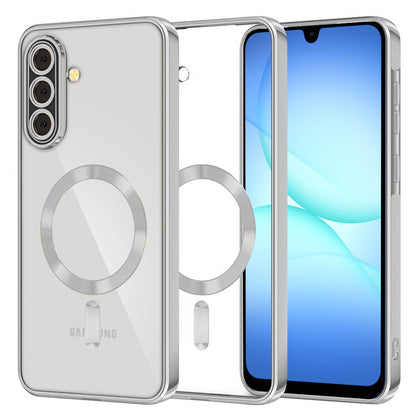 MagSafe Case for Samsung Galaxy A17 4G / A17 5G, Techsuit, Luxury Crystal, Silver
