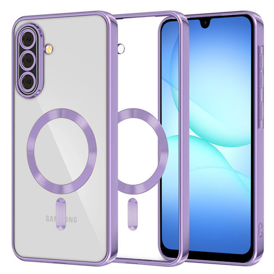 Capa MagSafe para Samsung Galaxy A17 4G / A17 5G, Techsuit, Luxury Crystal, Roxo Claro