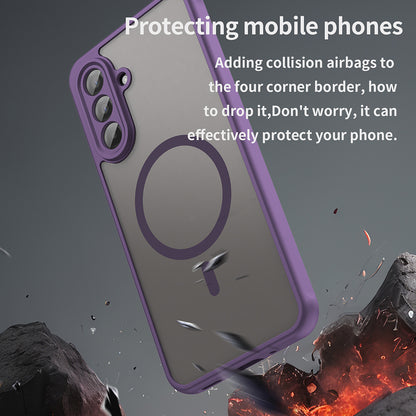 Capa MagSafe para Samsung Galaxy A17 5G, Techsuit, HaloFrost II, Roxo