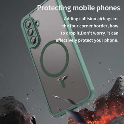 Capa MagSafe para Samsung Galaxy A17 5G, Techsuit, HaloFrost II, Verde