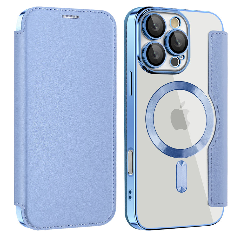Capa MagSafe para Samsung Galaxy A17 5G, Techsuit, SmartMag Book, Azul