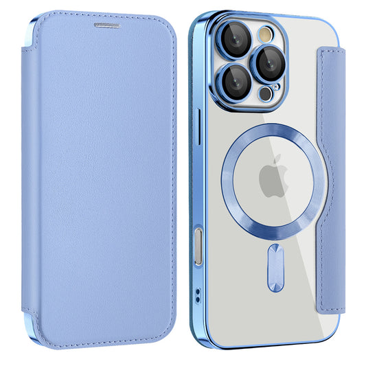Capa MagSafe para Samsung Galaxy A17 5G, Techsuit, SmartMag Book, Azul